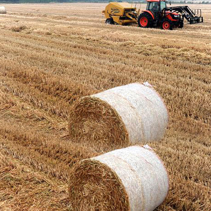 Biologiskt nedbrytbart nät för rundsilagebalar